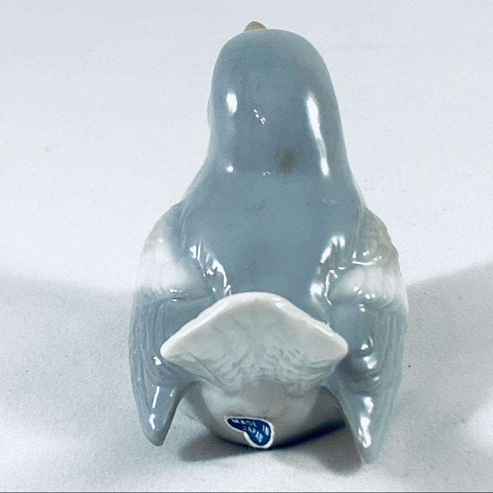 Vintage White & Grey China Bird Ornament Made In Japan - Picture 5 of 12